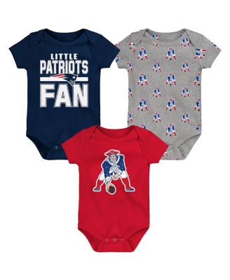 Outerstuff - Newborn 3-Piece New England Patriots Little Tike Bodysuit Set