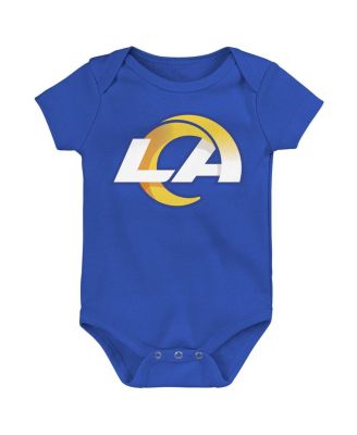 Newborn 3-Piece Los Angeles Rams Little Tike Bodysuit Set