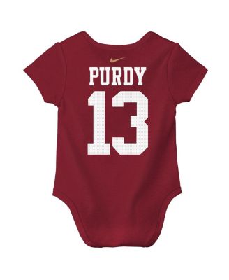 Baby Boys and Girls Brock Purdy Scarlet San Francisco 49ers Player Name Number Bodysuit