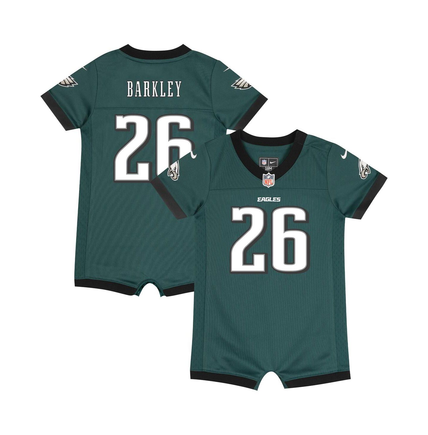 Комбинезон Nike Saquon Barkley Midnight Green Philadelphia Eagles Game Romper Jersey для малышей — фото 1