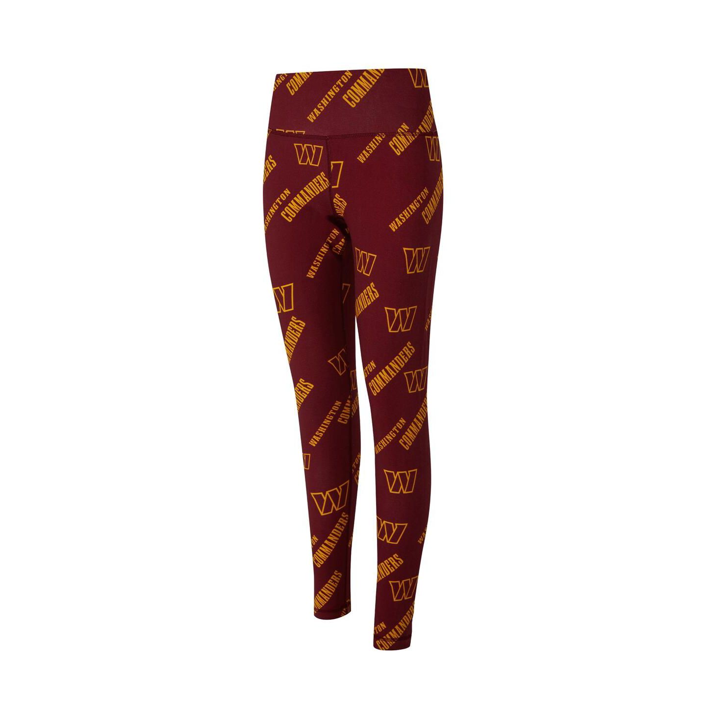 Женские леггинсы Concepts Sport Burgundy Washington Commanders Mosaic Allover Print — фото 2