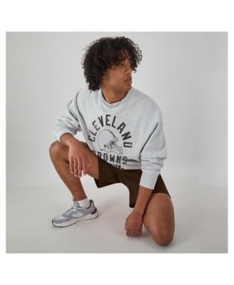 Men's Heather Gray Cleveland Browns Reverse Weave Fleece Pullover Sweatshirt