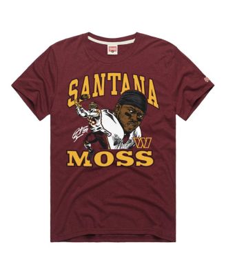 Homage - Men's and Women's Santana Moss Burgundy Washington Commanders Retired Player Classic Caricature T-Shirt
