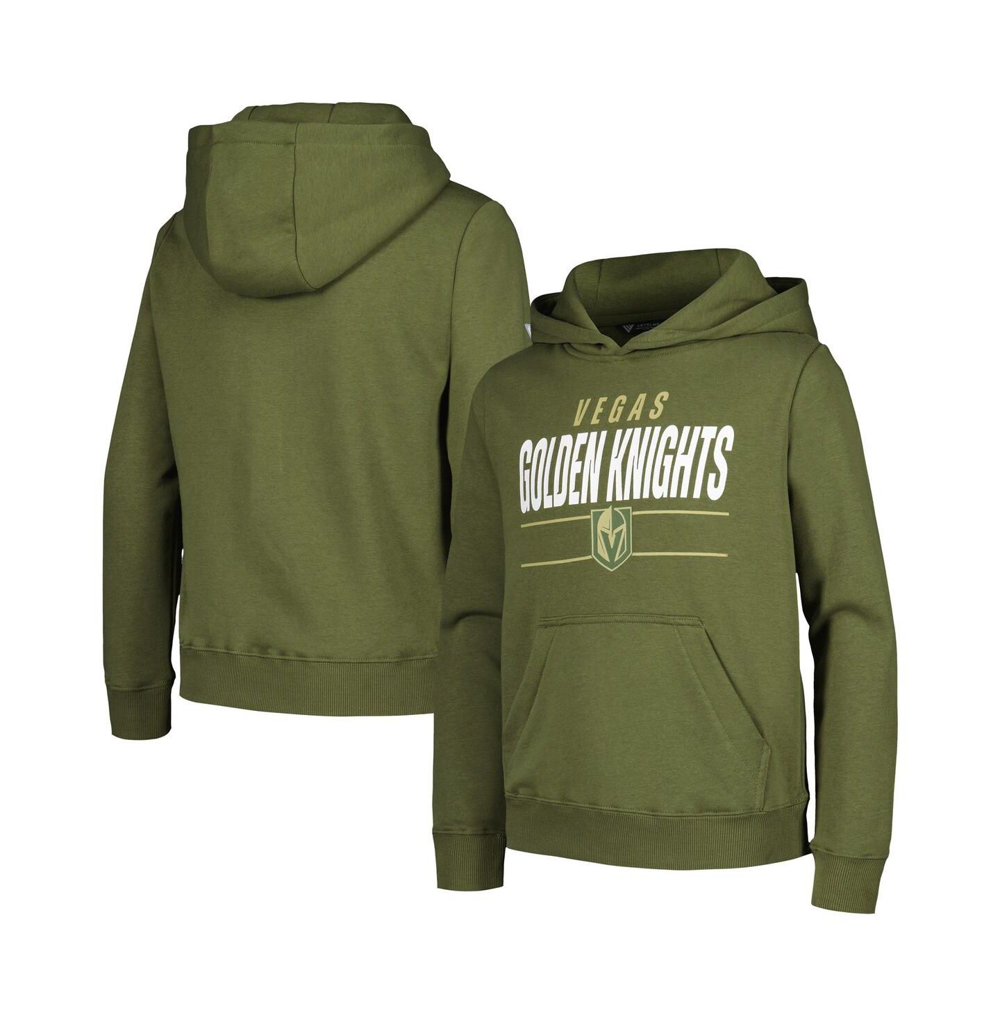 Детское худи LevelWear Olive Vegas Golden Knights Podium Fleece Pullover — фото 1