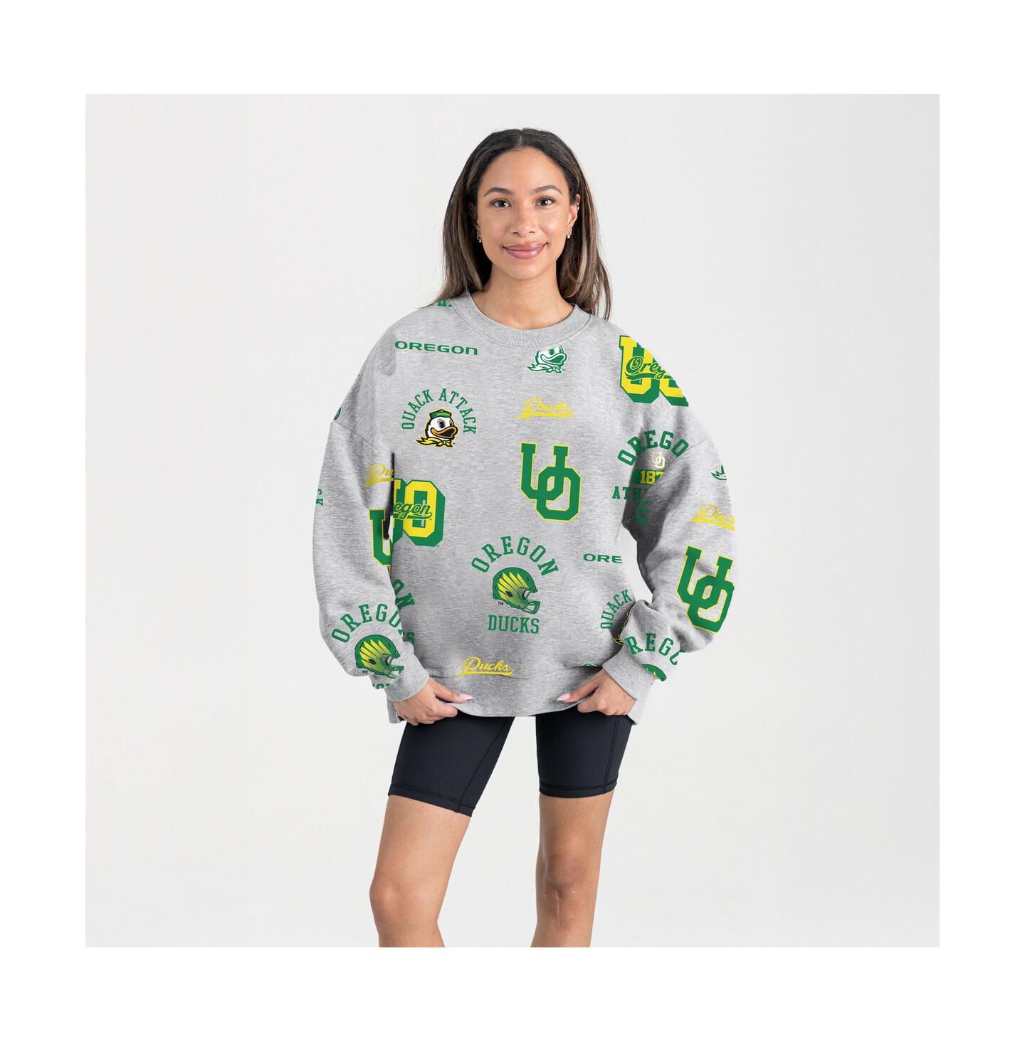 Женская толстовка Gameday Couture Gray Oregon Ducks Always on Repeat Fleece — фото 1