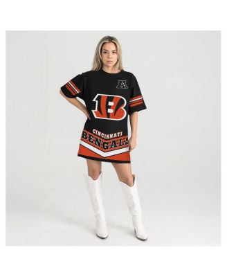 Women's Black Cincinnati Bengals Perfect Score Vintage T-Shirt Dress