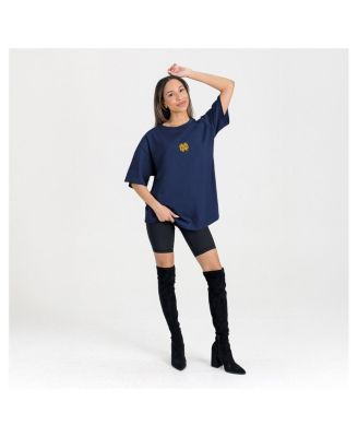 Women's Navy Notre Dame Fighting Irish Oversized Back at Ya T-Shirt