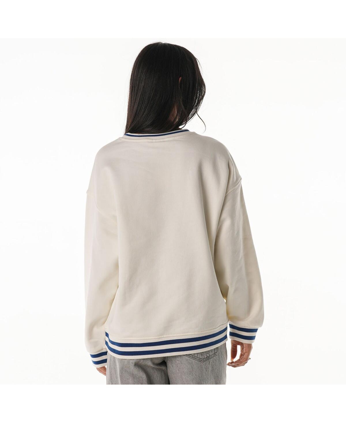 The Wild Collective Cream Buffalo Bills Oversized Vintage French Terry Sweatshirt In White
