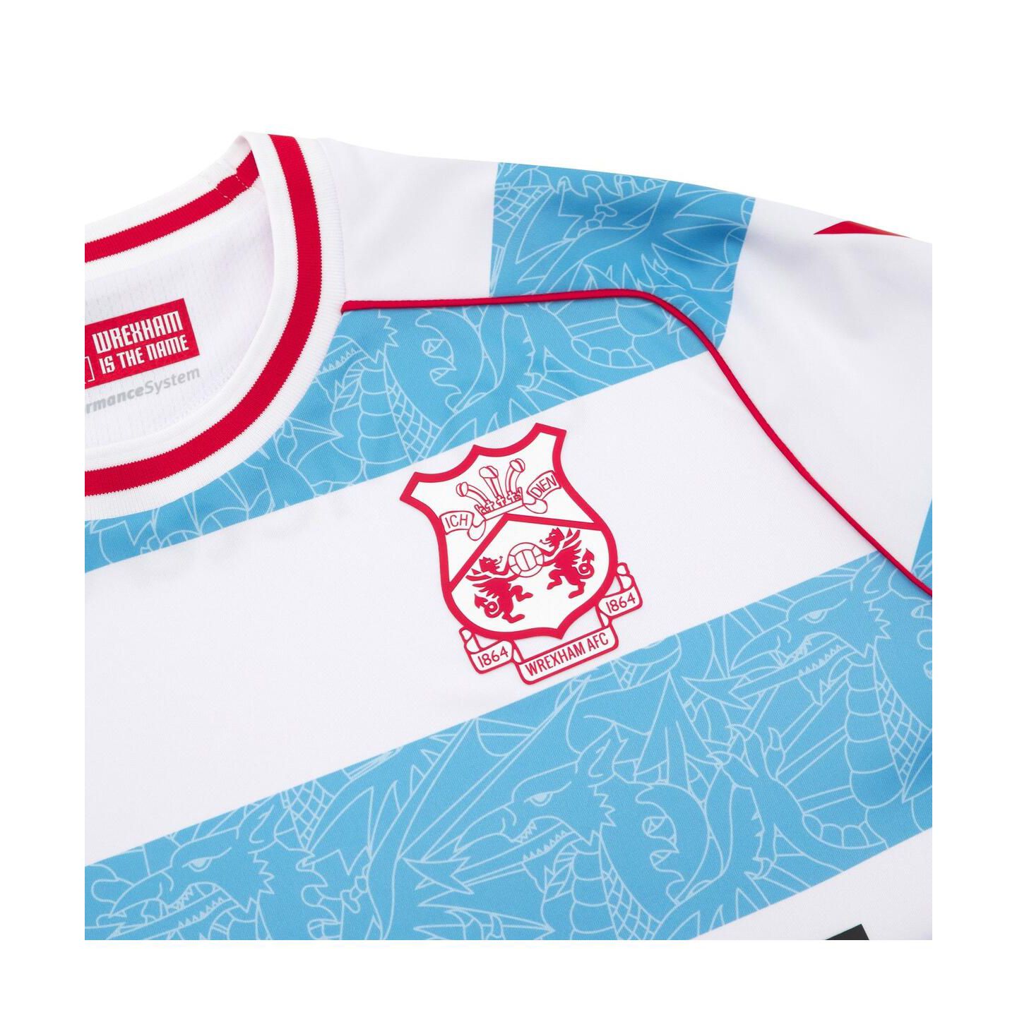 Мужской топ Macron White Wrexham 2025/26 Third Replica Jersey — фото 4