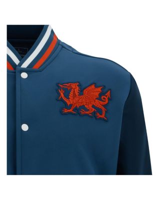 Men's Navy Wrexham Anthem Full-Snap Varsity Jacket
