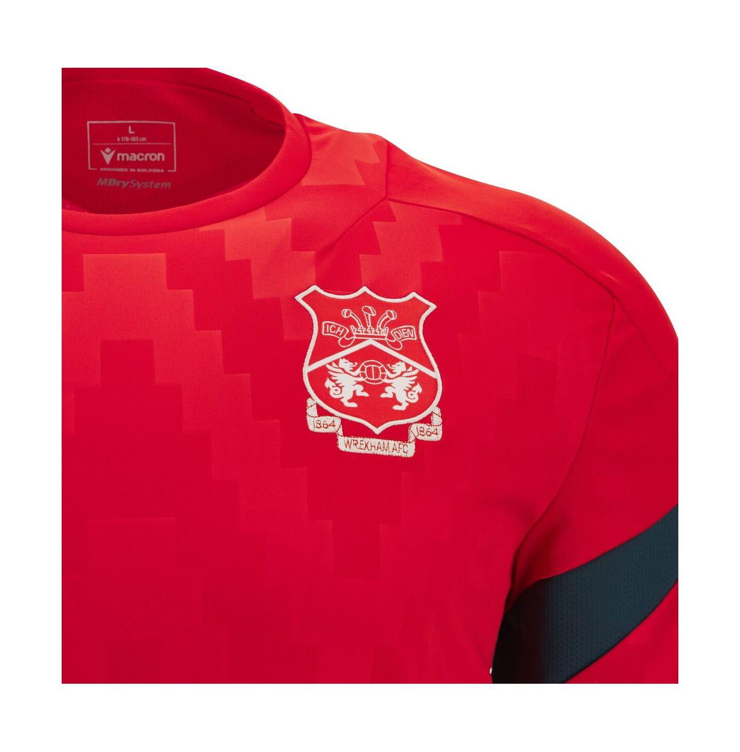 Мужской топ Macron Red Wrexham Training Jersey — фото 4