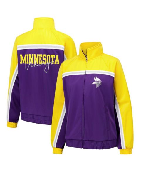Женские куртки G-III 4Her by Carl Banks Women's Purple Minnesota Vikings Post Game Full-Zip Track Jacket