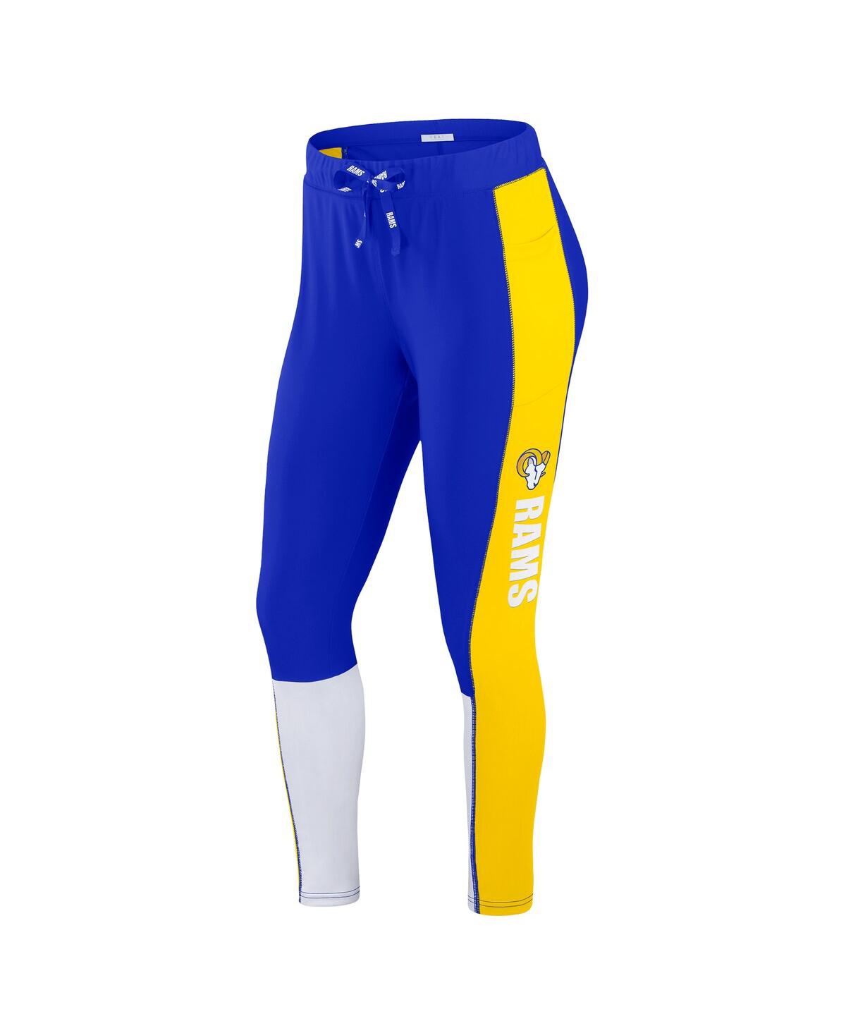 Wear By Erin Andrews Women's Royal/gold Los Angeles Rams Color-block Leggings In Multi