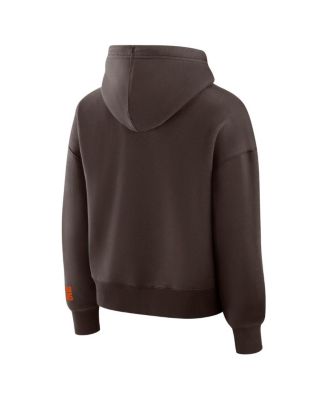 Women's Brown Cleveland Browns Legacy Fleece Pullover Hoodie