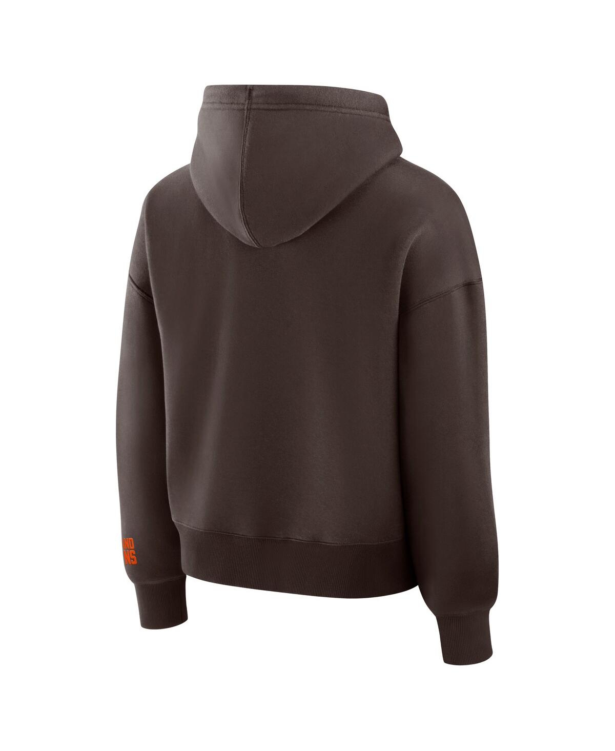 Fanatics Women's Brown Cleveland Browns Legacy Fleece Pullover Hoodie In Brown