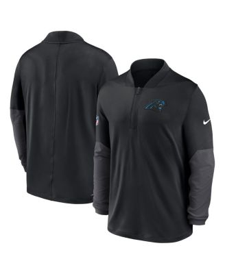 Men's Black Carolina Panthers Sideline Dri-FIT Half-Zip Pullover Hoodie