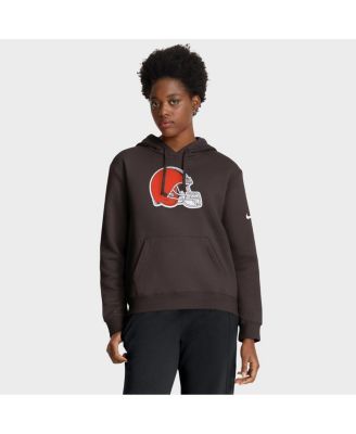 Nike - Women's Brown Cleveland Browns Club Fleece Pullover Hoodie