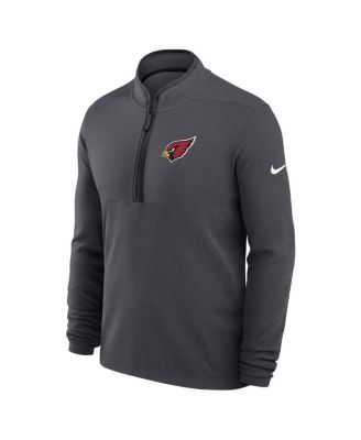 Men's Anthracite Arizona Cardinals Lightweight Victory Dri-FIT Half-Zip Pullover Hoodie