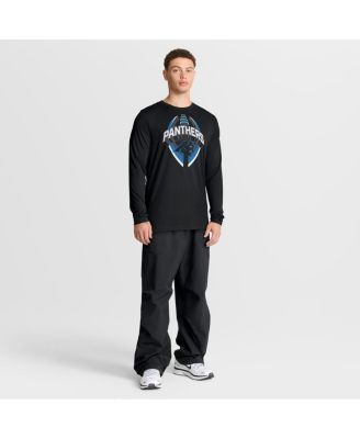 Men's Black Carolina Panthers Primetime Legend Icon Performance Long Sleeve T-Shirt