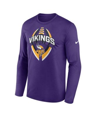 Men's Purple Minnesota Vikings Primetime Legend Icon Performance Long Sleeve T-Shirt