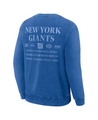 Men's Royal New York Giants Deep Route Pullover Sweatshirt