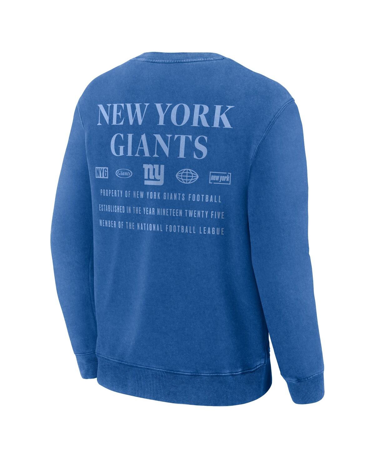 Fanatics Men's Royal New York Giants Deep Route Pullover Sweatshirt In Blue