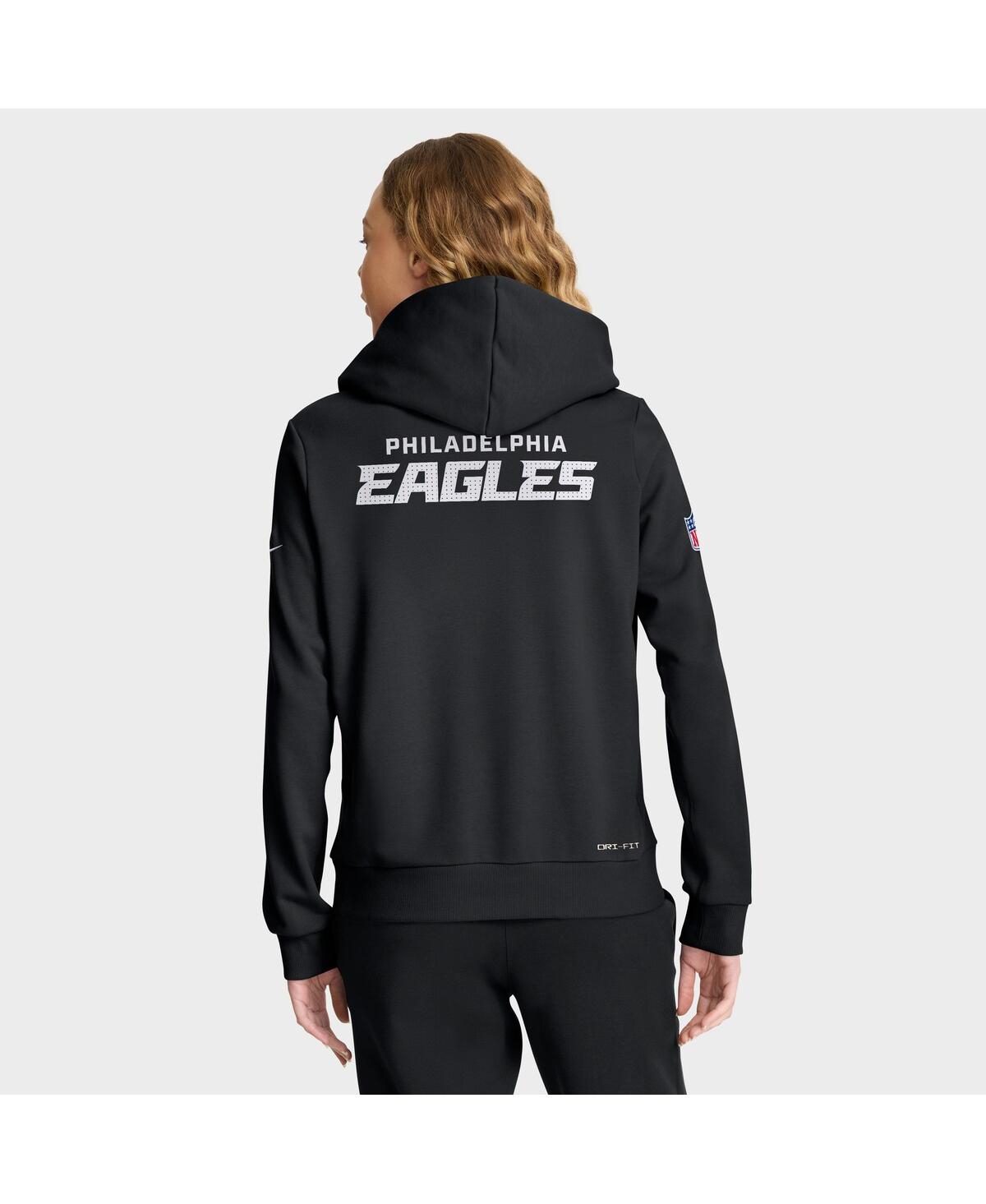 Nike Philadelphia Eagles Sideline  Women's Dri-fit Nfl Pullover Hoodie In Black