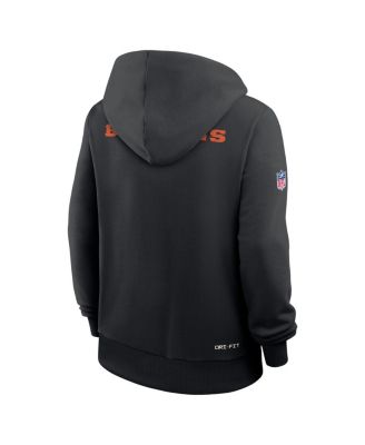 Women's Black Cincinnati Bengals Sideline Standard Issue&nbsp;Initial Home&nbsp;Dri-FIT Hoodie