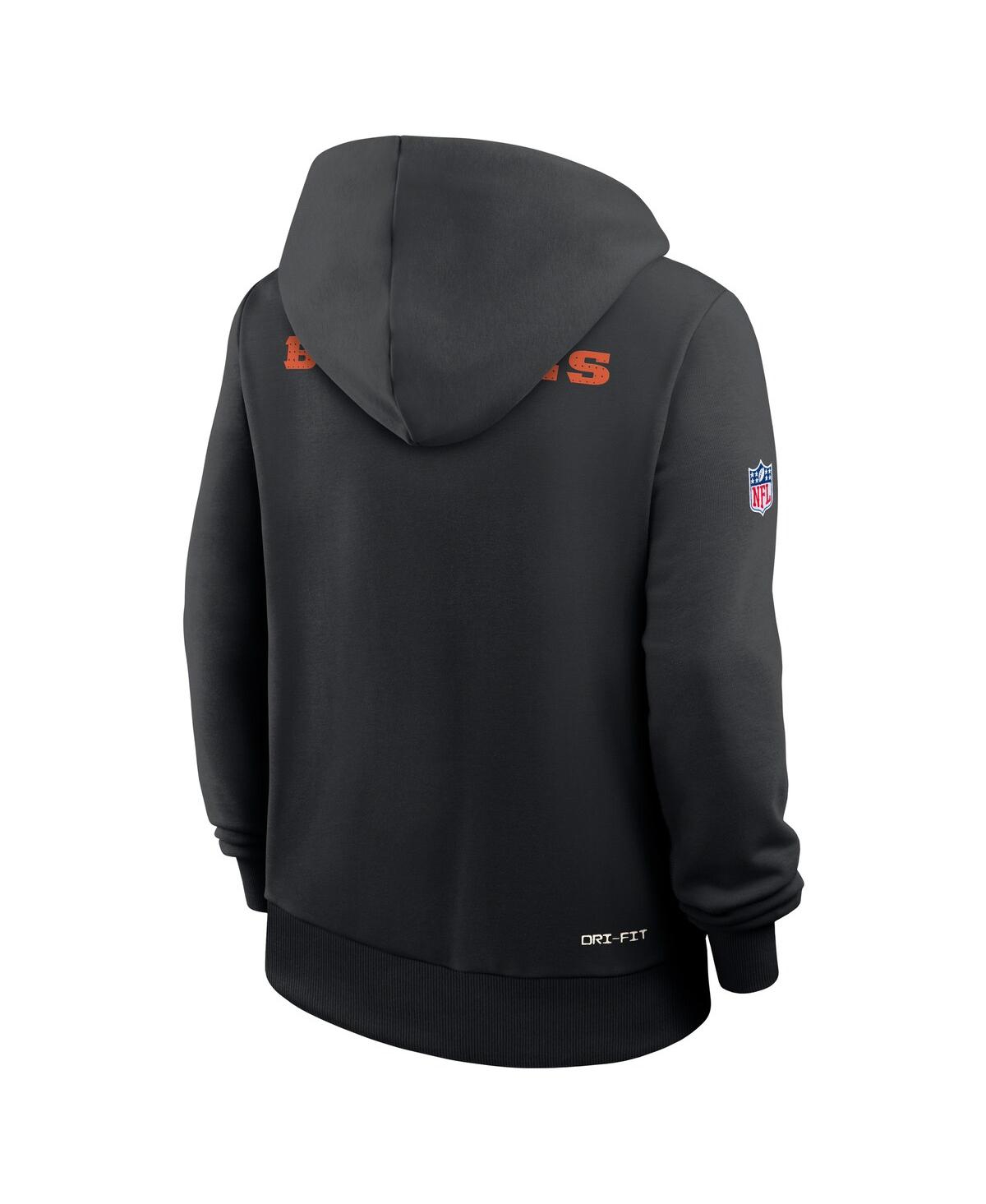 Nike Women's Black Cincinnati Bengals Sideline Standard Issue Initial Home Dri-fit Hoodie