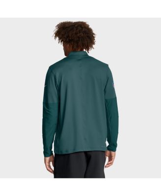 Men's Green Philadelphia Eagles Sideline Dri-FIT Half-Zip Pullover Hoodie