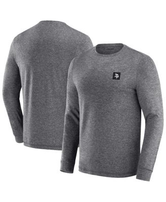 J. Palmer - Men's Heather Black Minnesota Vikings Four Down Long Sleeve T-Shirt