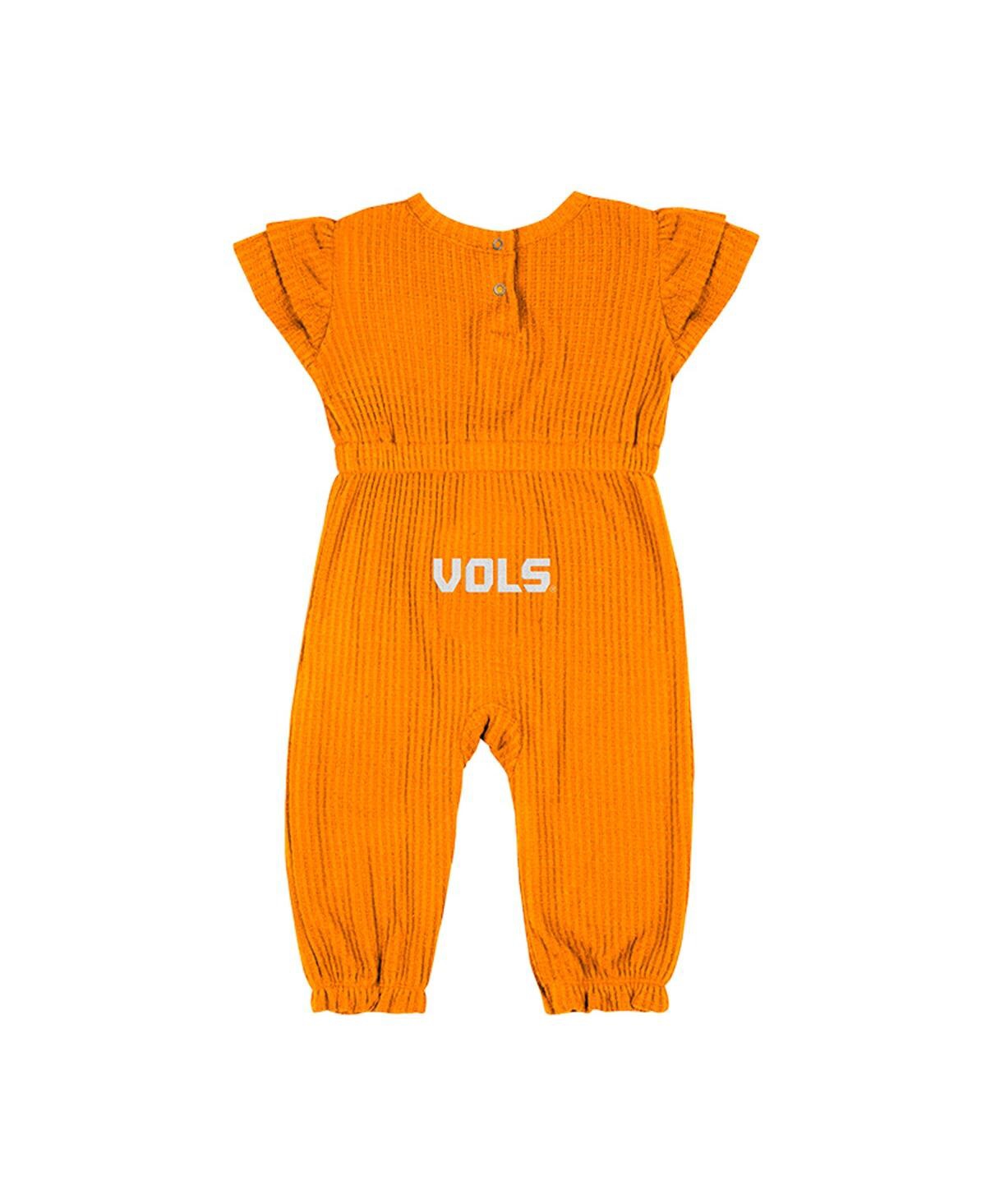 Colosseum Baby Boys and Girls Tennessee Orange Volunteers Beautopia Waffle Knit Romper