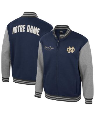 Colosseum - Men's Navy Notre Dame Fighting Irish Ambi-Turner Full-Zip Varsity Jacket