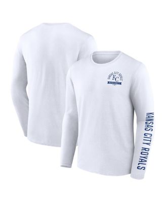 Fanatics - Men's White Kansas City Royals Press Box Long Sleeve T-Shirt