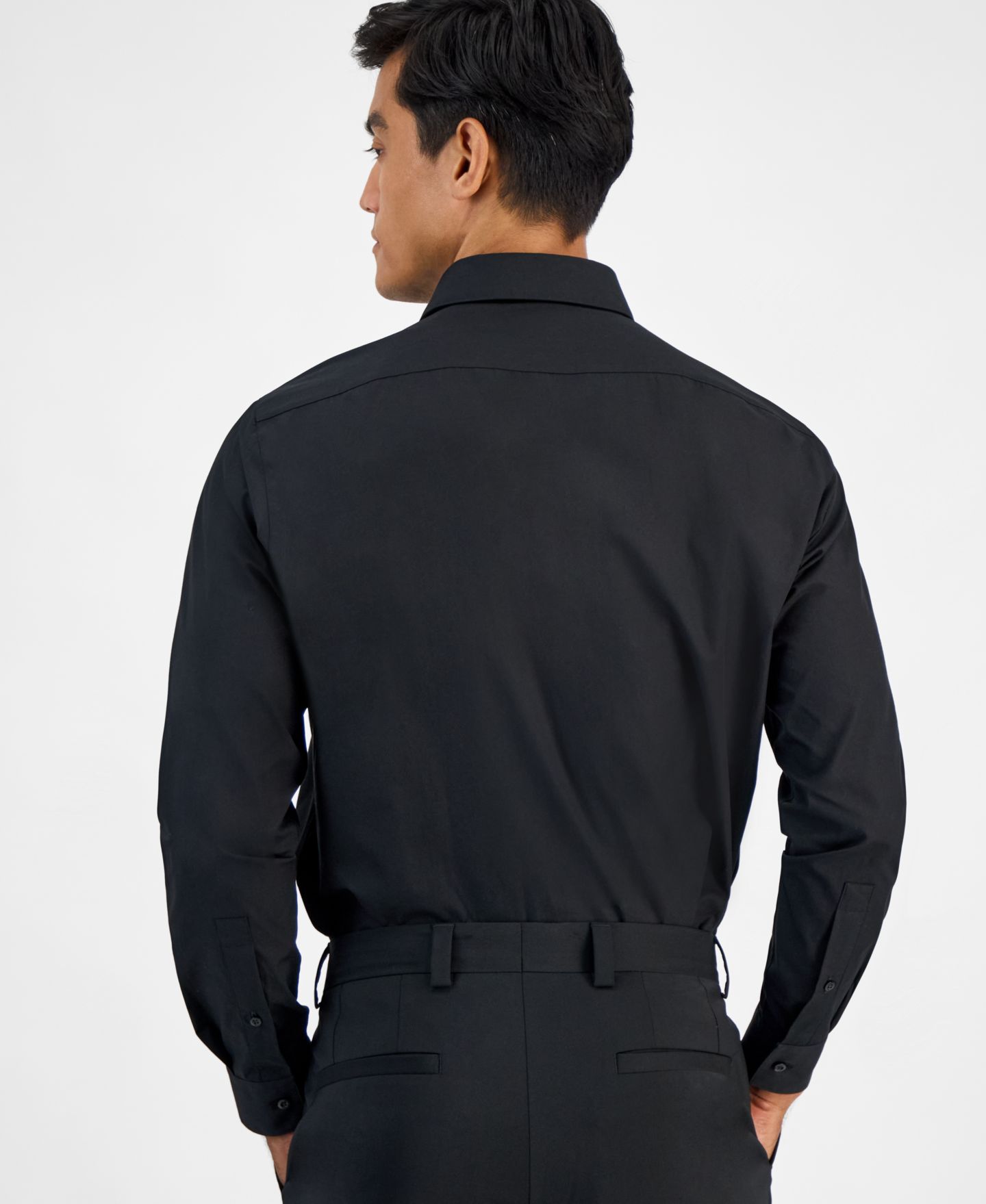 Мужские рубашки HUGO by Hugo Boss Valerio Long Sleeve Button-Front Geo Print, цвет: Чёрный — фото 2