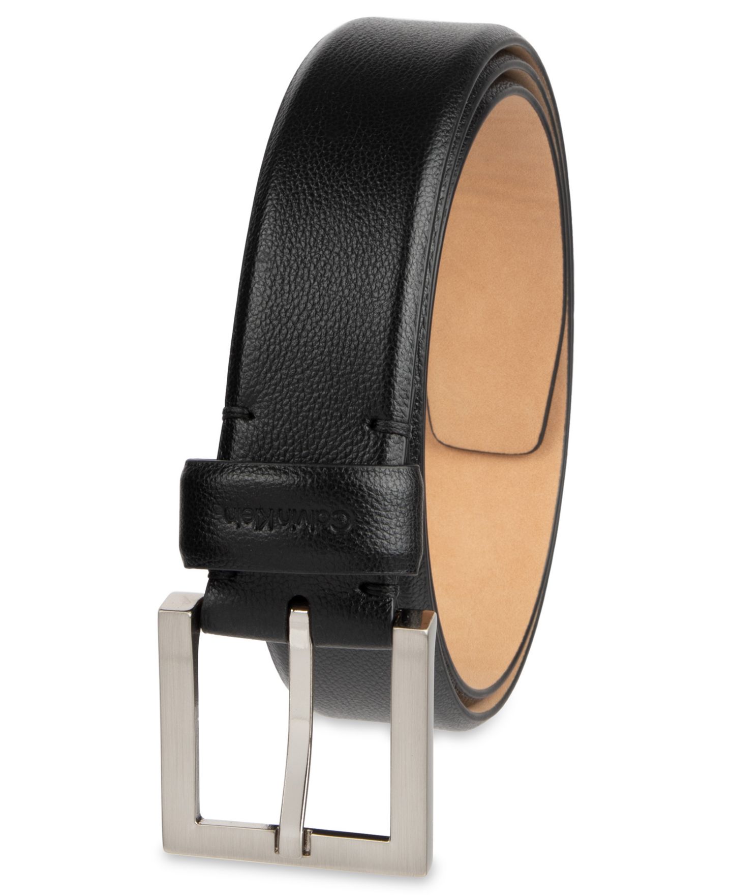 Мужской ремень Calvin Klein FE Harness Buckle Embossed Belt, цвет: Чёрный — фото 4