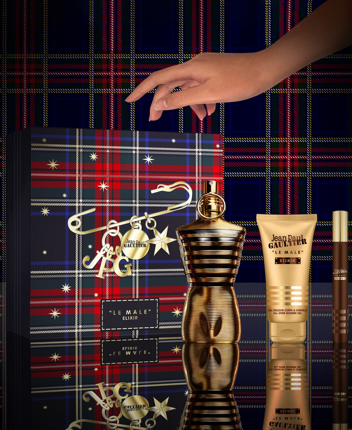 Jean Paul Gaultier 3-pc. Le Male Elixir Parfum Gift Set In Transparent