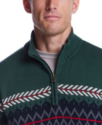 Men's Holiday Quarter-Zip Sweater