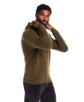 Men's Boucle Textured Hoodie Sweater