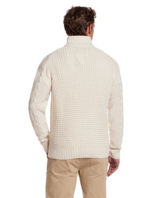 Men's Cable-Knit Quarter-Zip Sweater