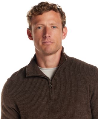 Men's Textured Quarter-Zip Sweater