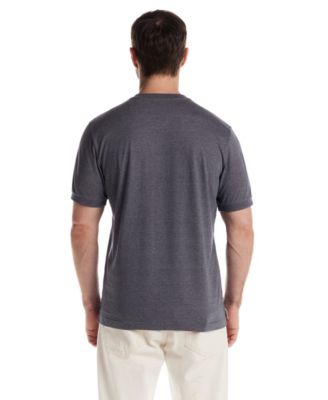 Men's Short Sleeve Microstripe Henley