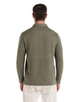 Men's Long Sleeve Waffle Polo Shirt