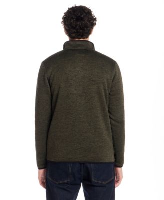 Men's Fleece Quarter Zip Sweater with Sherpa