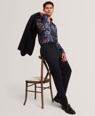 Kalmill Regular Fit Leaf Shadow Print Long-Sleeve Shirt