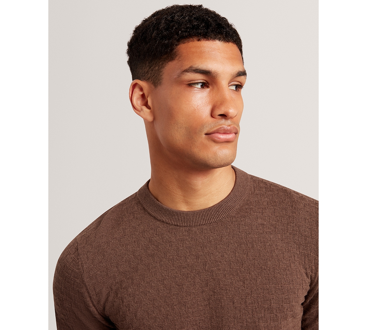 Ted Baker Men's Sainsy T Stitch Crewneck Sweater