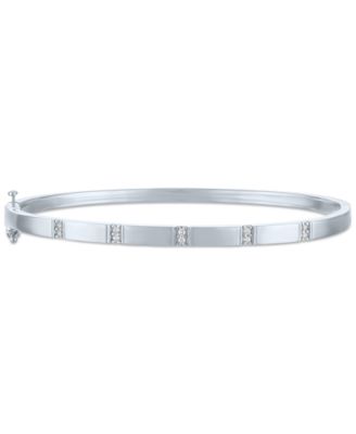 2-Pc. Diamond Bangle Bracelet Set (1/5 ct. t.w.) in Sterling Silver