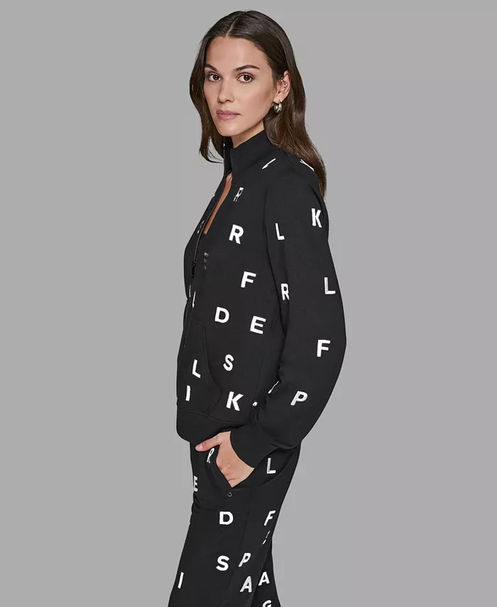 Women's Mock Neck Front Zipper Jacket - thumbnail 7