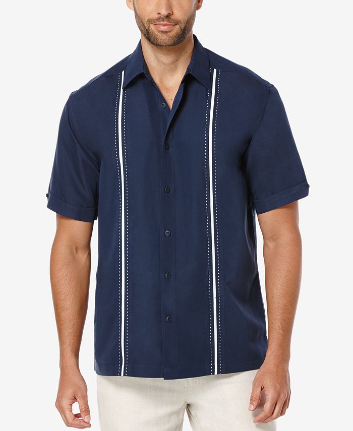 Cubavera Men's Contrast Stitch Short-Sleeve Shirt - Macy's