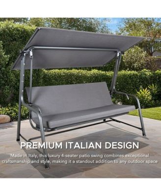 4-Seat Luxury Swing and Bed with Elastic Metal Mesh Seat